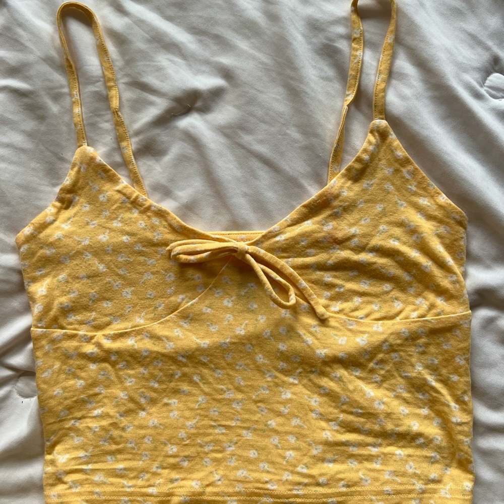 Pacsun floral print tank with bow